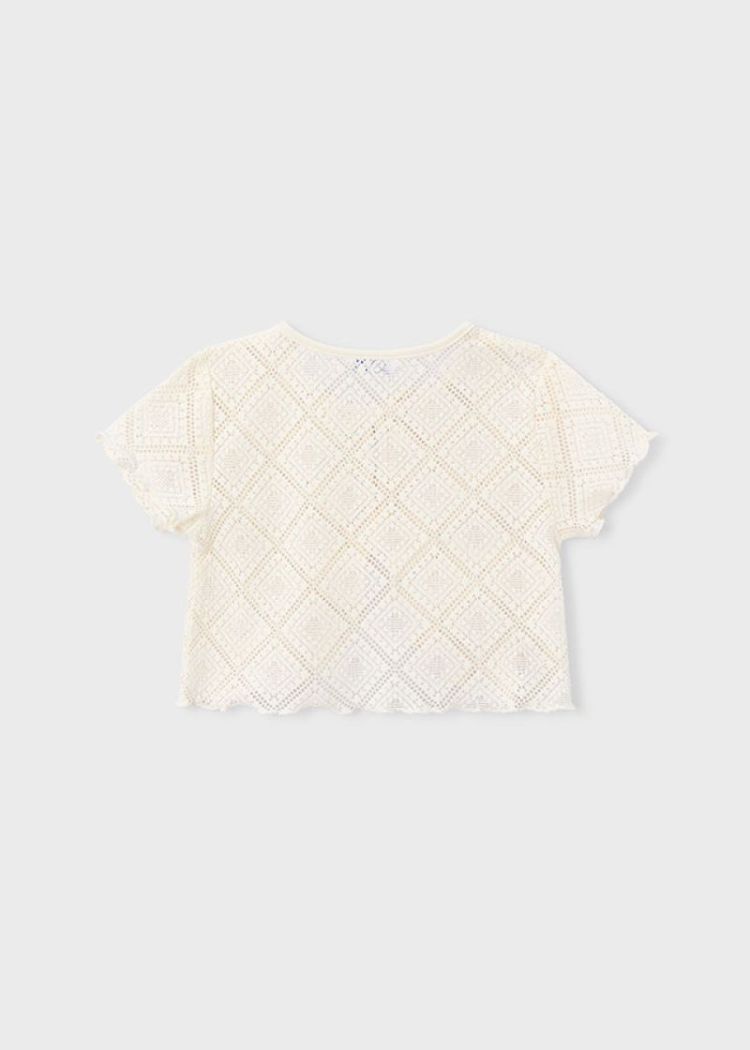 2 pc crochet t shirt set 088 Chickpea