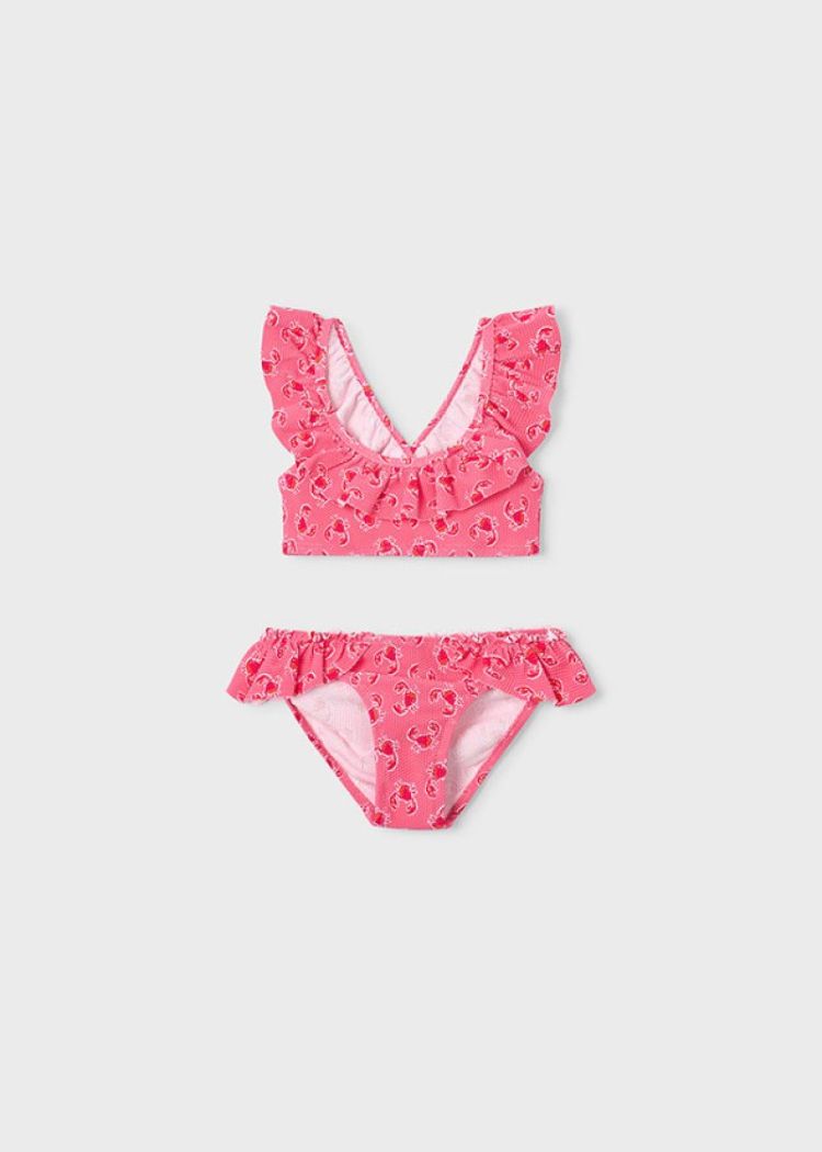 Textured printed bikini 043 Geranium