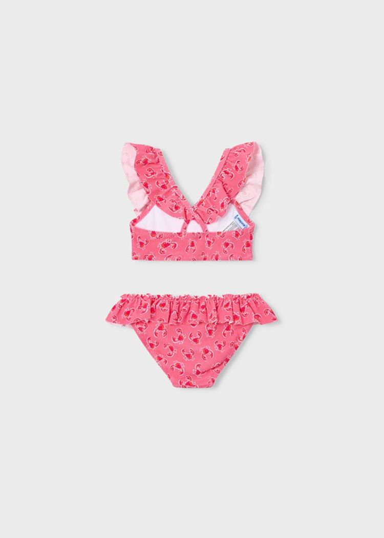 Textured printed bikini 043 Geranium