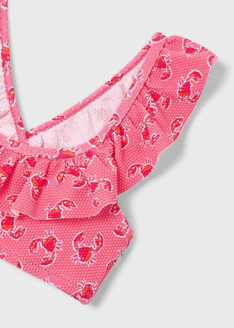 Textured printed bikini 043 Geranium