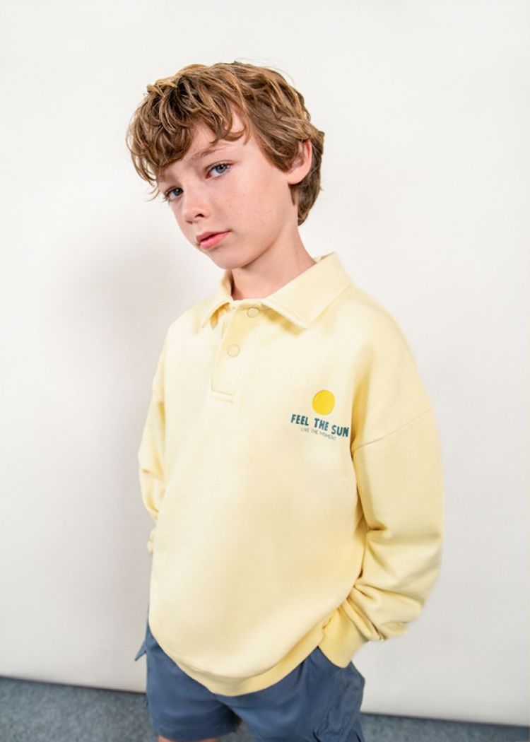 Polo collar sweatshirt 310 Butter