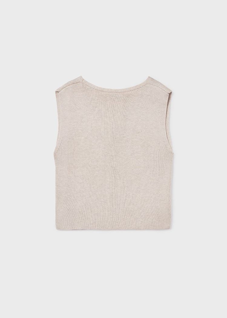 Knit top with buttons 029 Almond