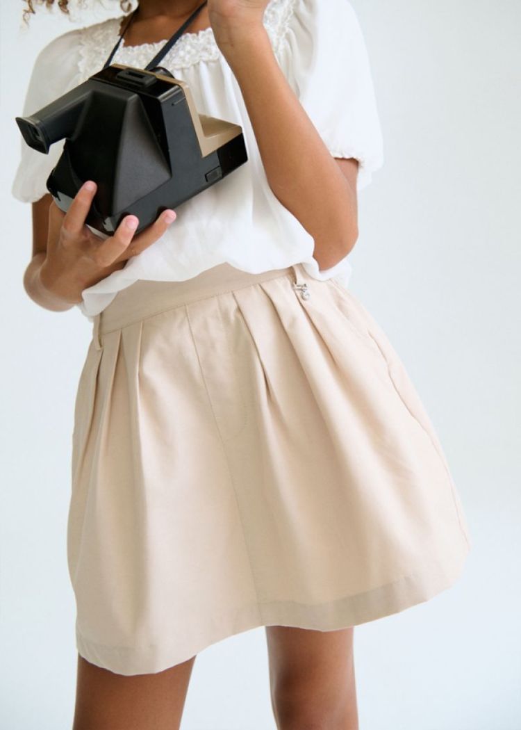 Gabardine skort 033 Sand