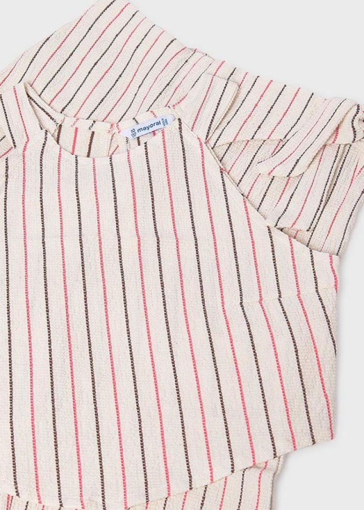 Stripes long trousers 026 Nude-coral