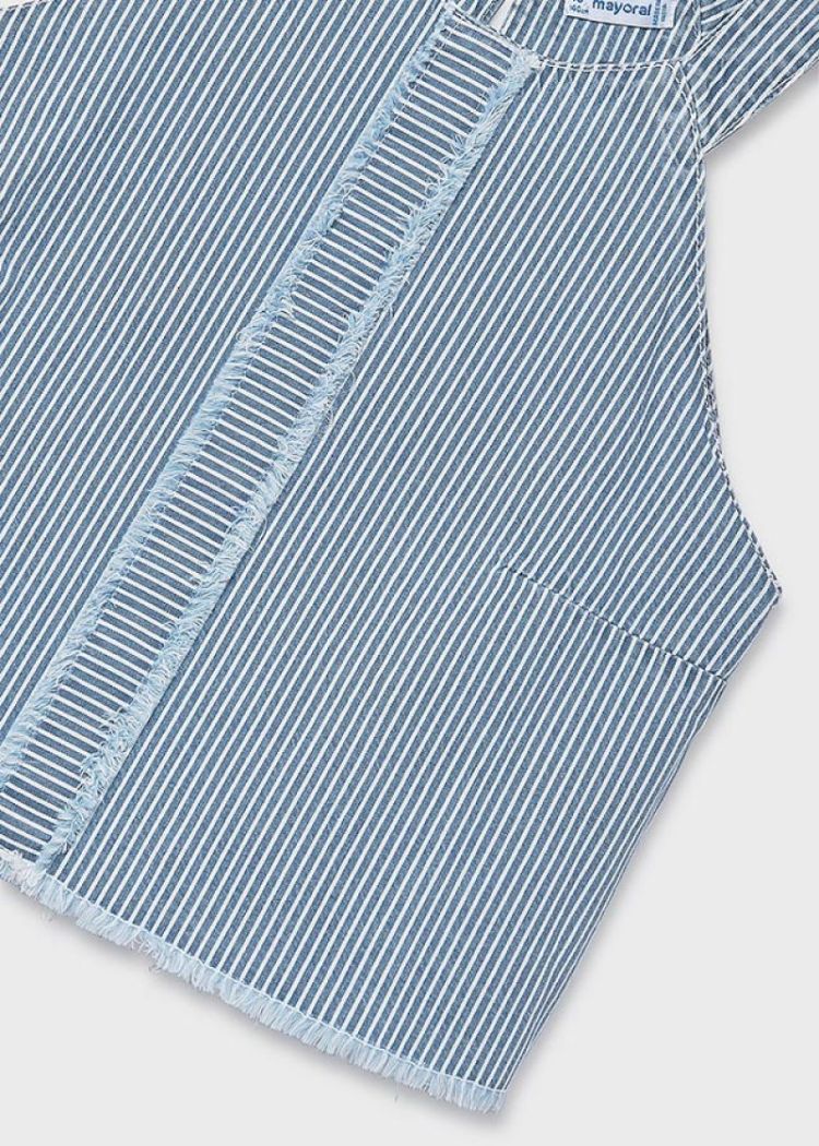 Denim striped top 054 Indigo