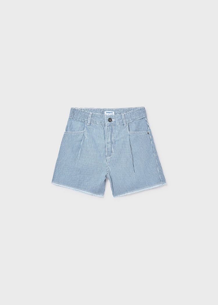Stripes denim shorts 054 Indigo