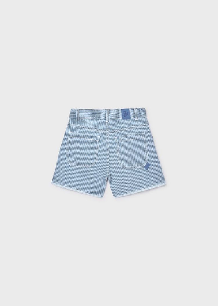 Stripes denim shorts 054 Indigo