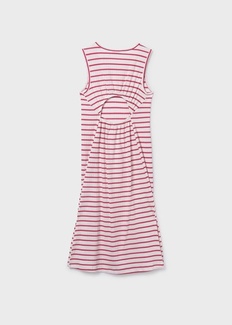 Midi striped dress 076 white cher
