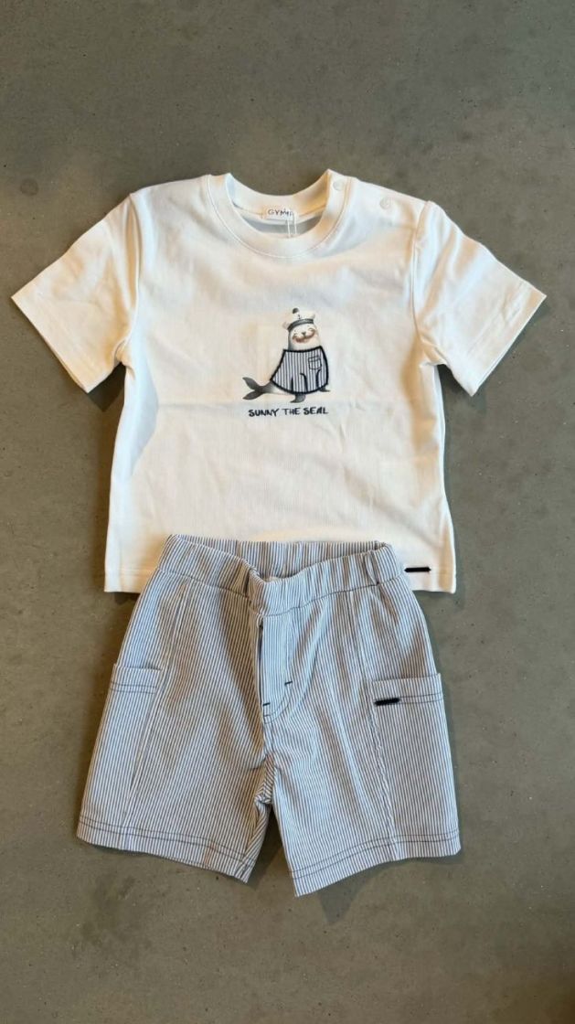 T-shirt Aerobic White - Blue