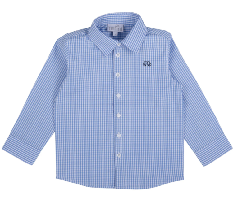 SHIRT PIERROT VICHY LIGHT BLUE