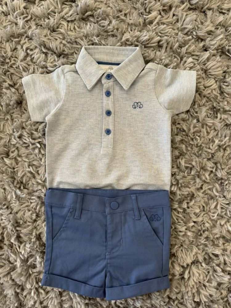 POLO MELANGE MAXIME LIGHT BLUE