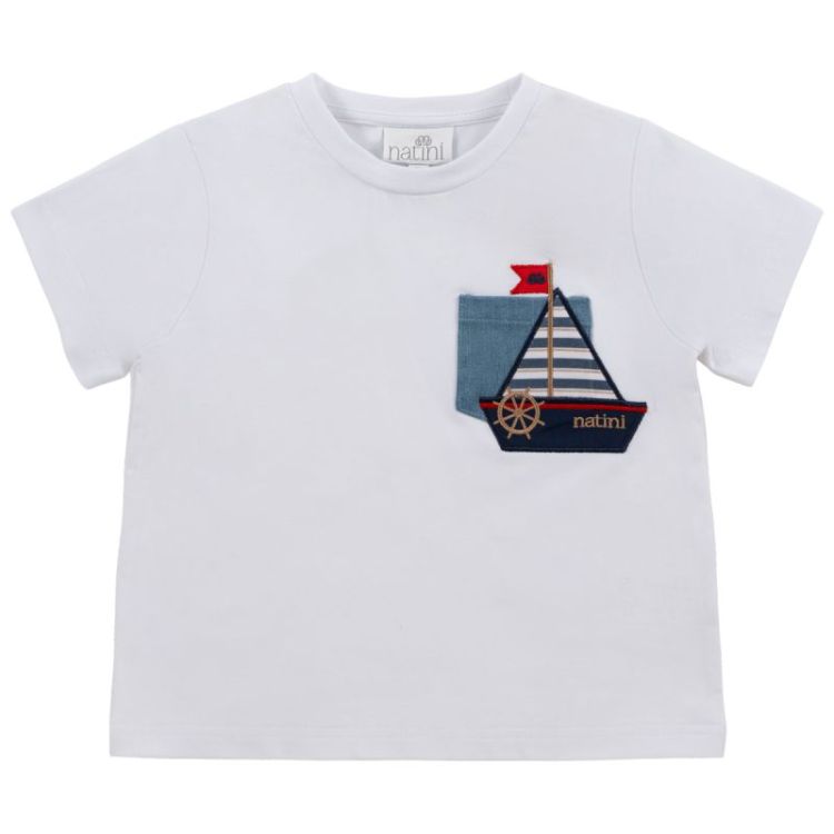 T-SHIRT POCKET BOAT WHITE
