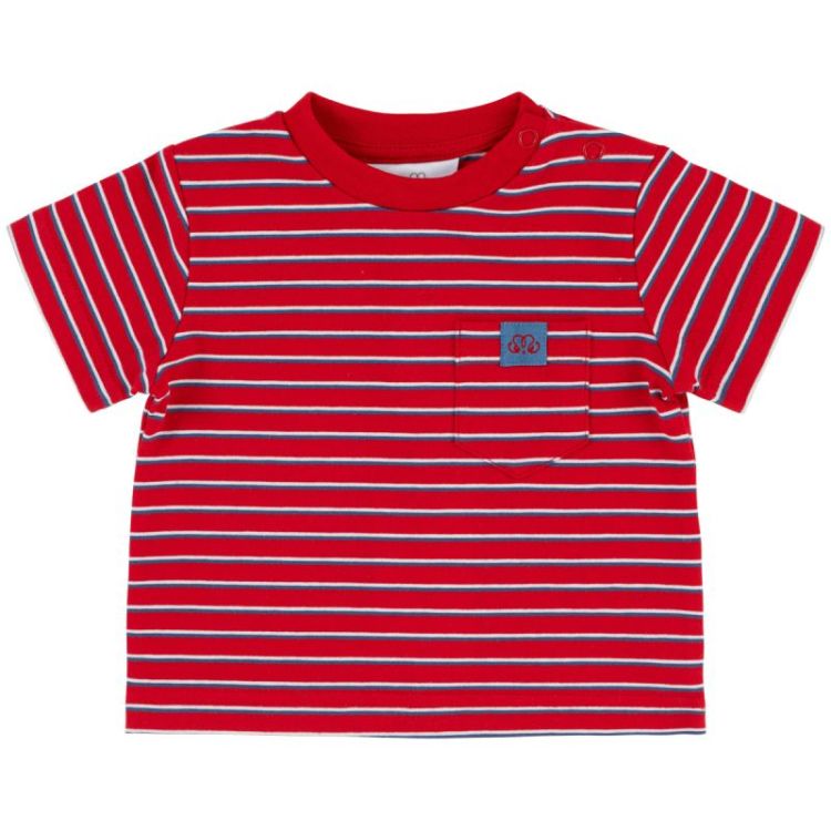 T-SHIRT STRIPES WHITE-RED