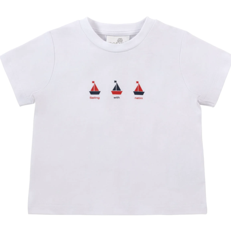 T-SHIRT 3 BOATS WHITE