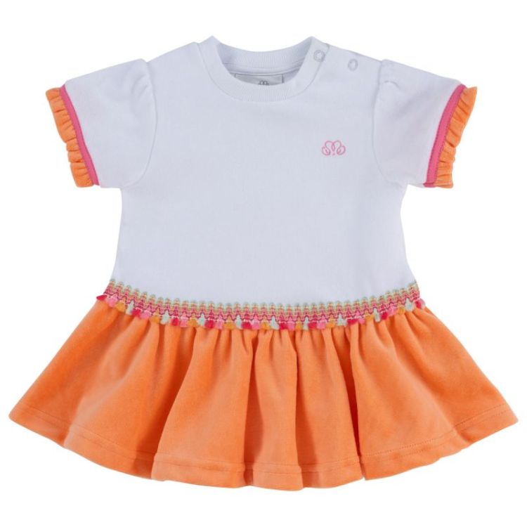 DRESS FIFI WHITE-ORANGE