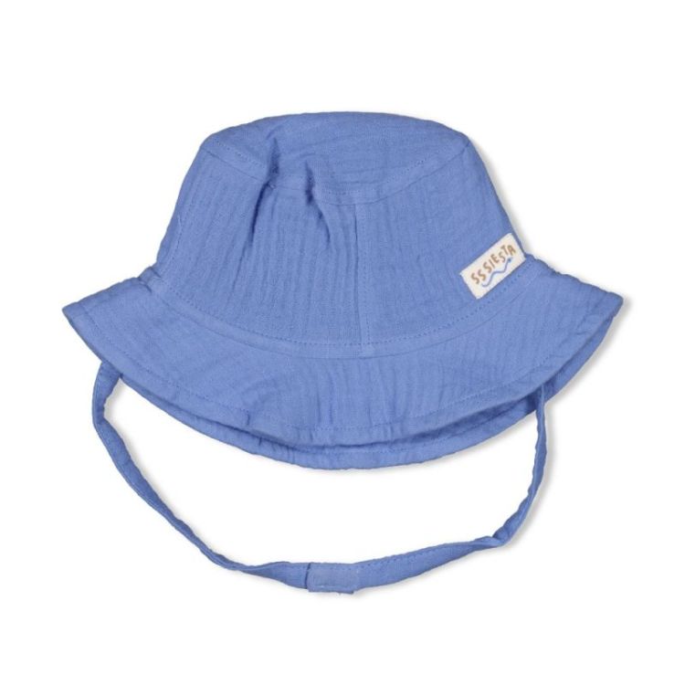 Zonnehoed mousseline blauw