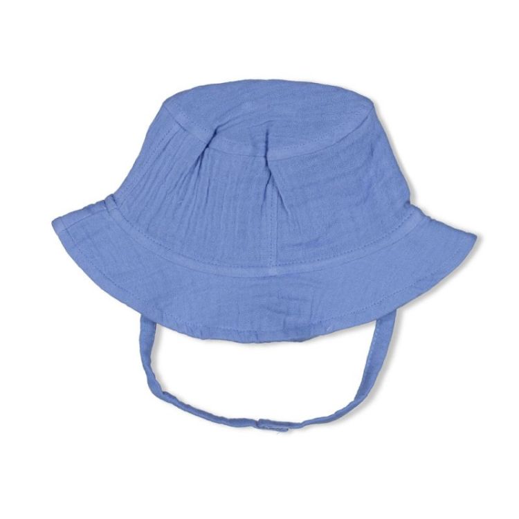 Zonnehoed mousseline blauw