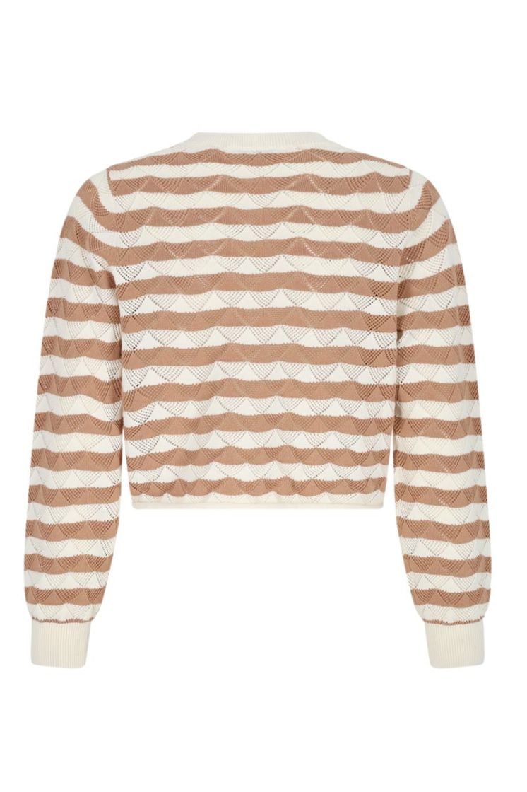 Kela Ajour Knitted Top Pearled Ivory