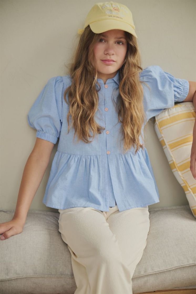 Tiggs Sttiped Blouse Azure Blue