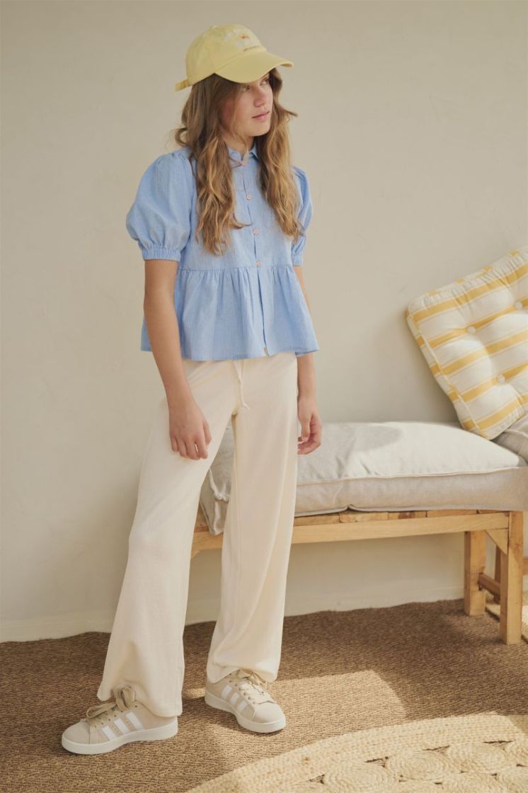 Suza Palazzo Jersey Pants Pearled Ivory