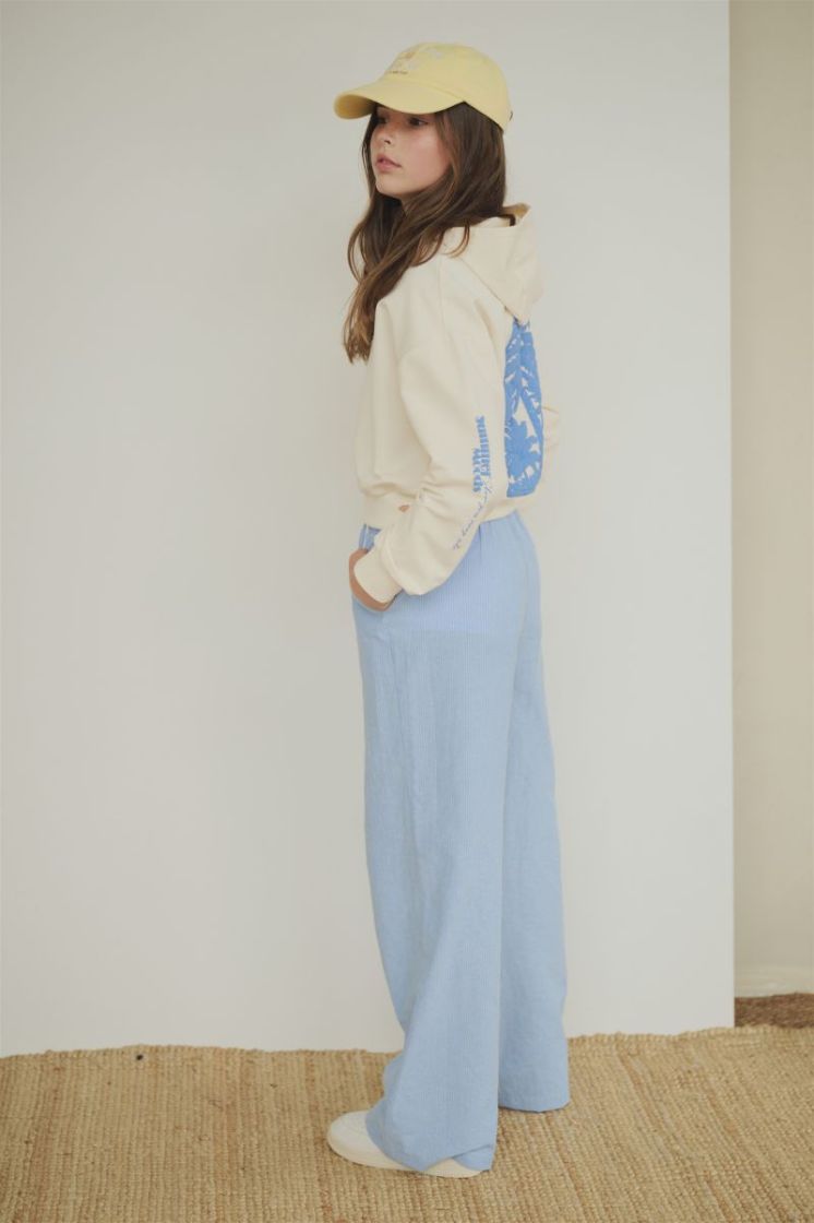 Susan Striped Pants Azure Blue