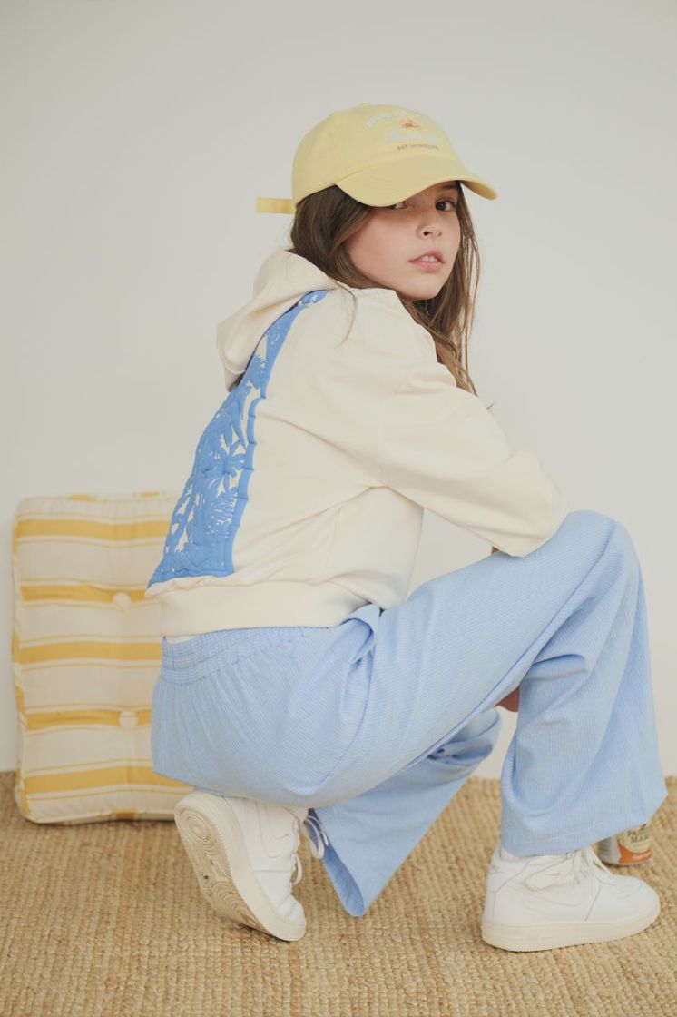Susan Striped Pants Azure Blue