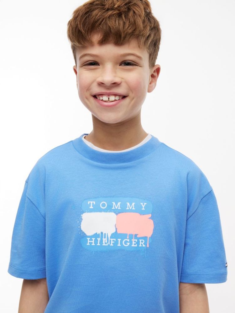 TOMMY FLAG GRAFFITI T-SHIRT SS C39 Copenhagen