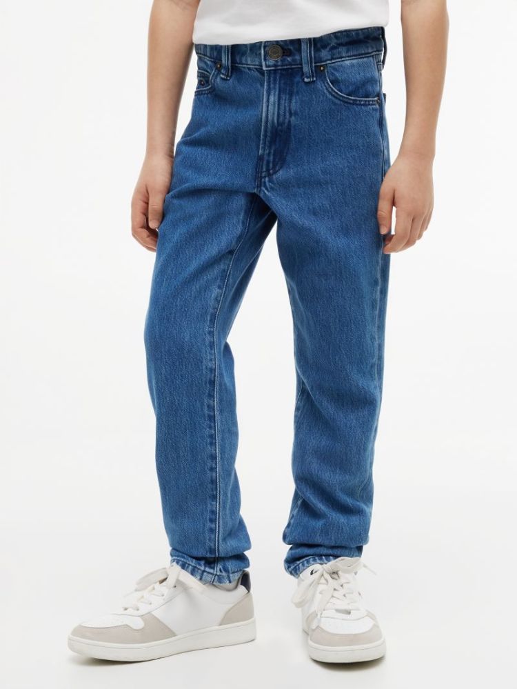 STRAIGHT MID WASH JEANS 1A4 Denim Mediu