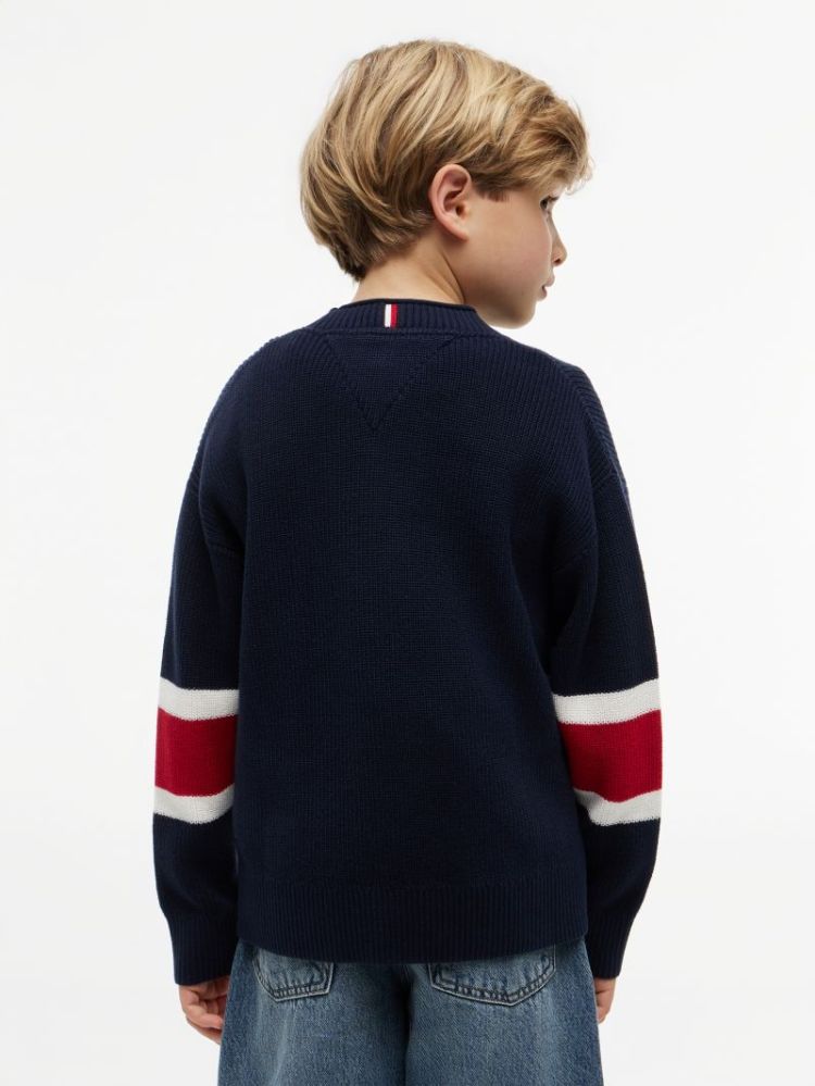GRAPHIC SWEATER LS C1G Dark Night