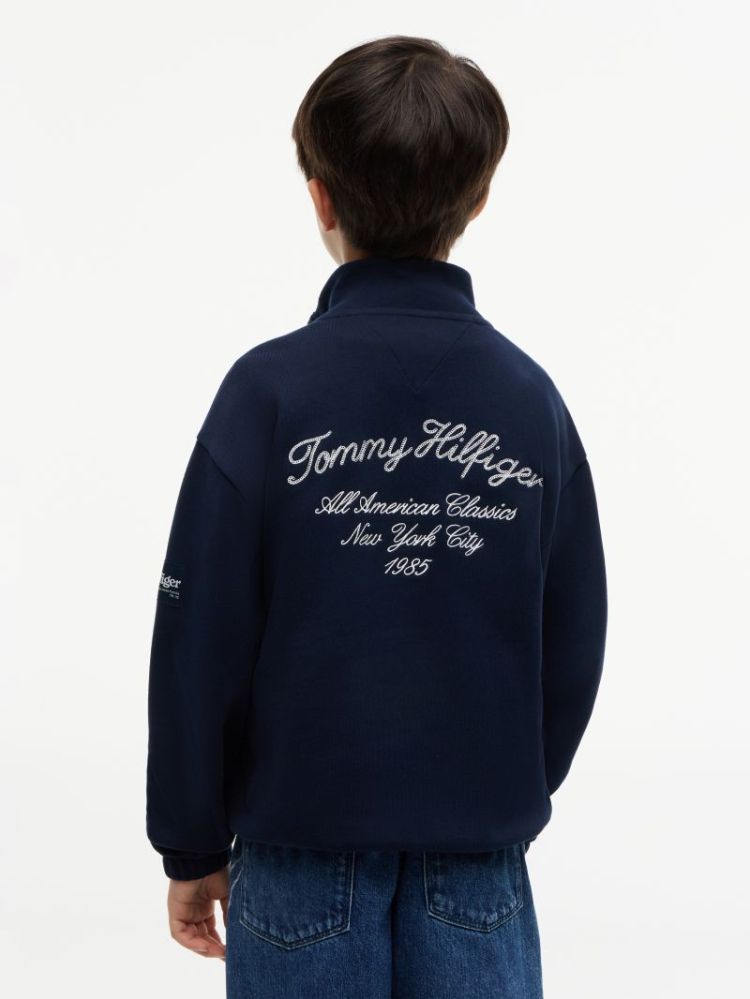 BUTTON HIGH NECK SWEATSHIRT C1G Dark Night