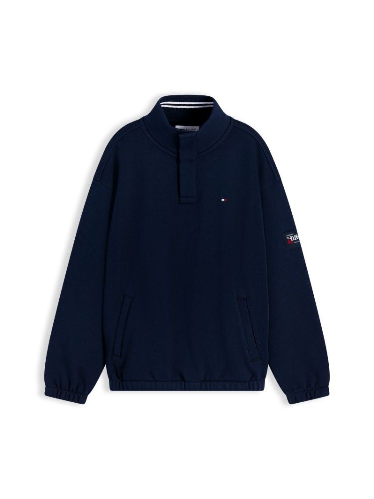 BUTTON HIGH NECK SWEATSHIRT C1G Dark Night
