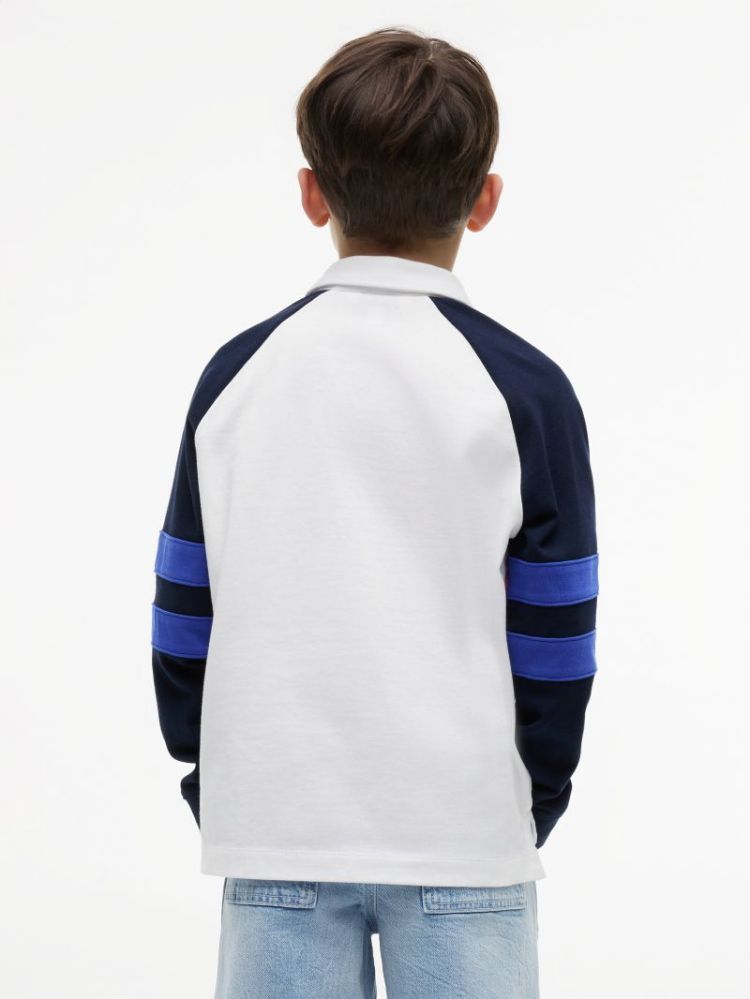 COLOURBLOCK POLO SWEATSHIRT YBR White