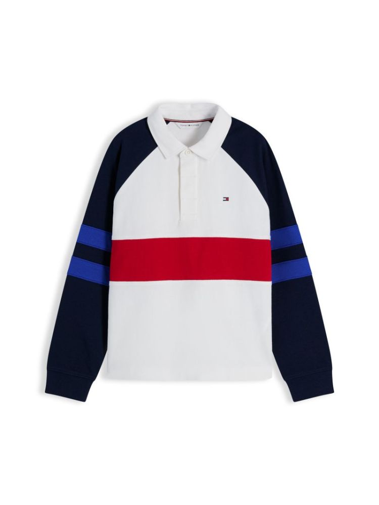 COLOURBLOCK POLO SWEATSHIRT YBR White