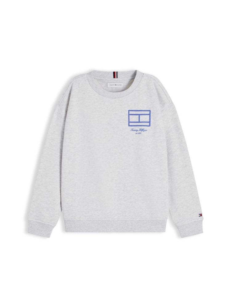 OUTLINE FLAG GRAPHIC SWEATSHIR P09 Light Grey 
