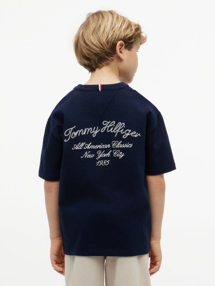 SCRIPT GRAPHIC T-SHIRT SS C1G Dark Night