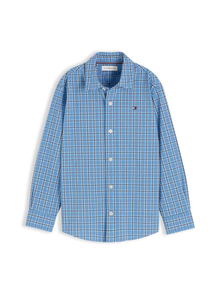 POPLIN CHECKED SHIRT LS 0MT Blue Check