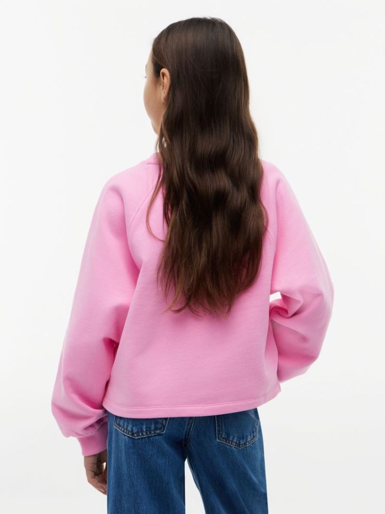 TONAL FLAG RAGLAN CREW TOU Pink Daisy