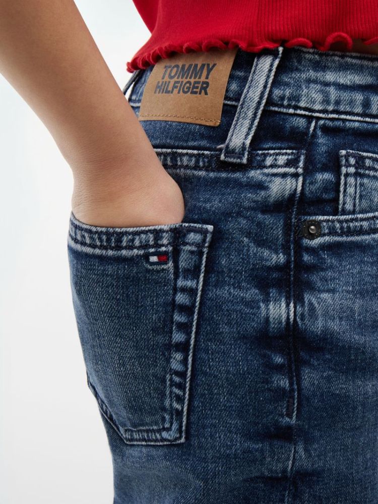 FLARE MID STR 1A4 Denim Mediu