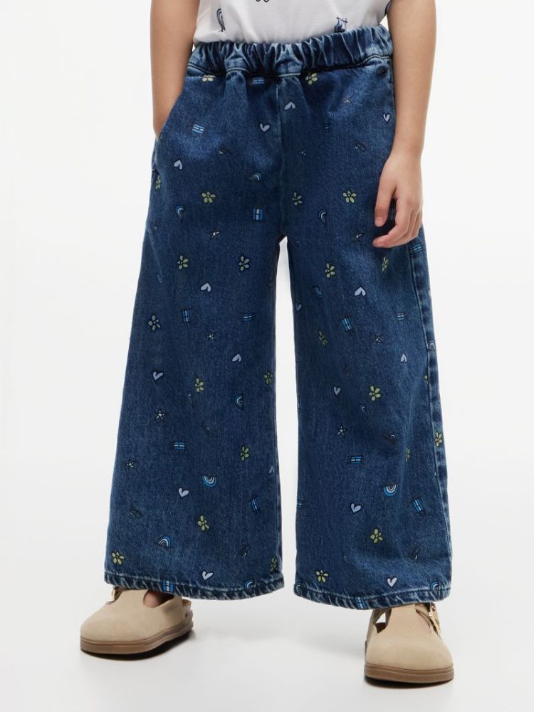 LG CULOTTE DOODLE AOP 1A6 Denim Mediu