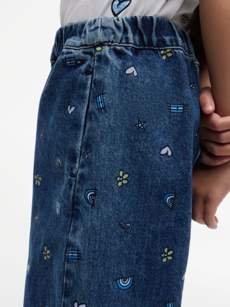 LG CULOTTE DOODLE AOP 1A6 Denim Mediu