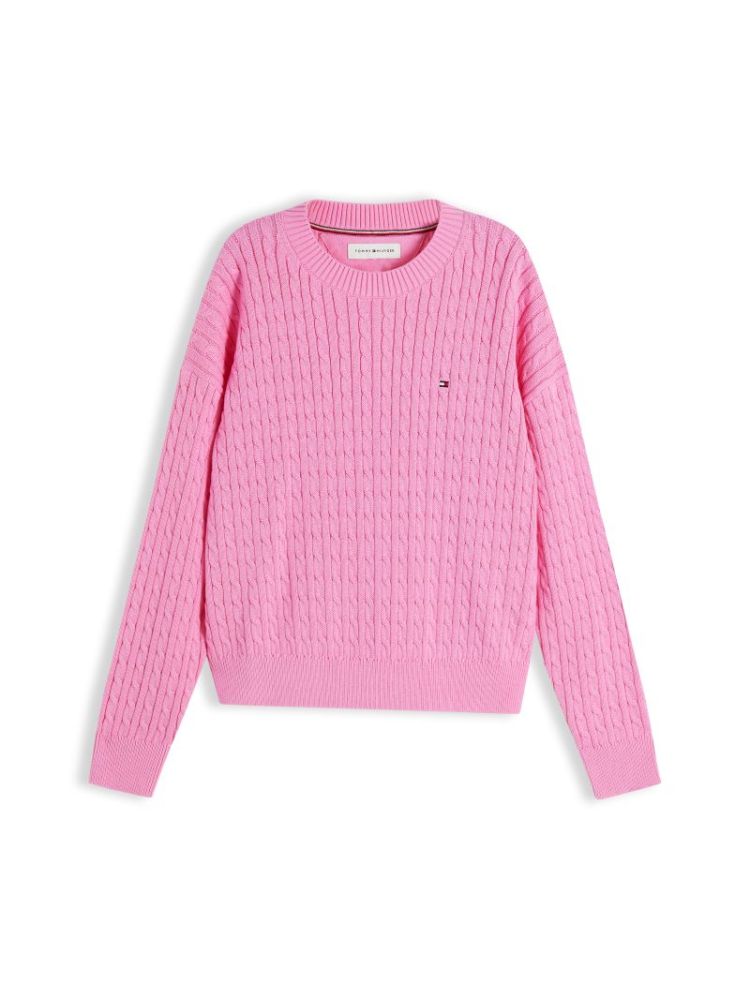 CABLE SWEATER TOU Pink Daisy