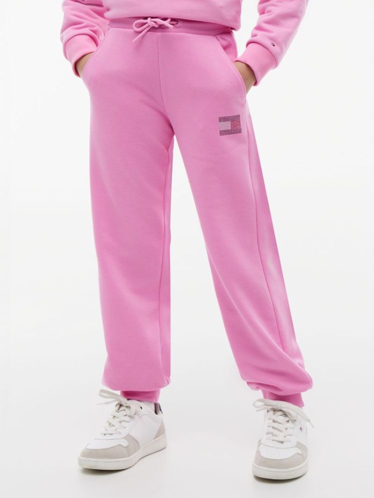 TOMMY RHINESTONE SWEATPANTS TOU Pink Daisy