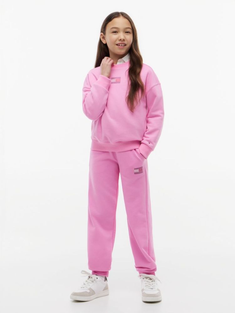 TOMMY RHINESTONE SWEATPANTS TOU Pink Daisy