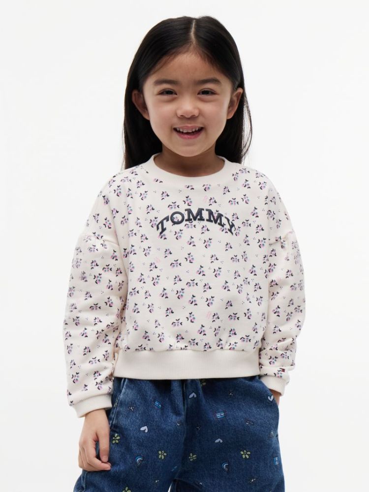 LG EMB CREW NECK 0F5 Flower Aop