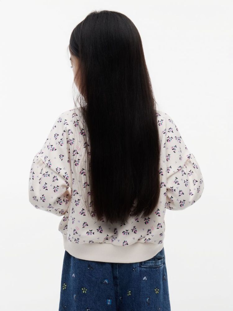 LG EMB CREW NECK 0F5 Flower Aop
