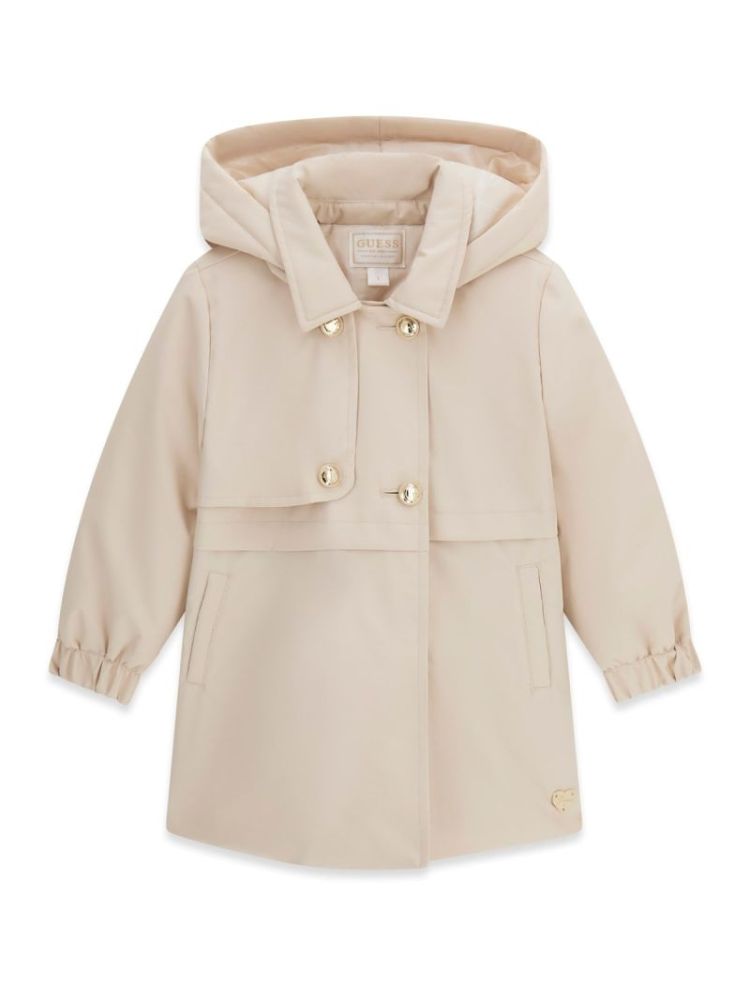 POLYESTER PADDED LS TRENCH G1ET SAND GRAIN