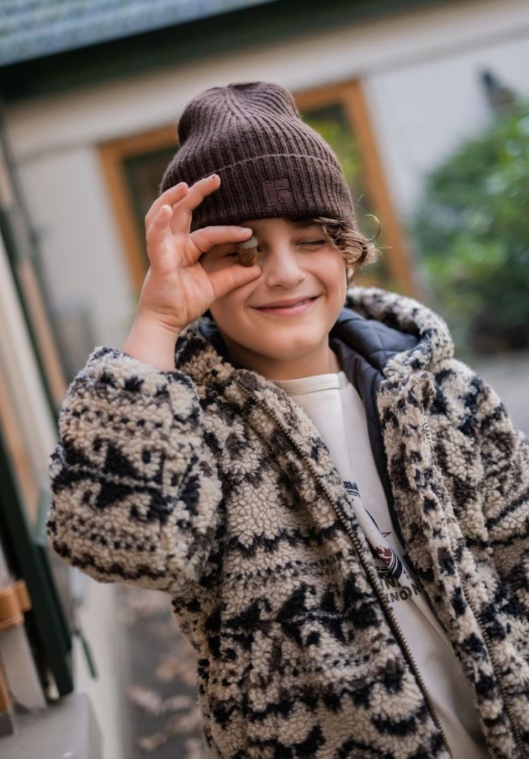 Axel Flo boys teddy jacket Aztec