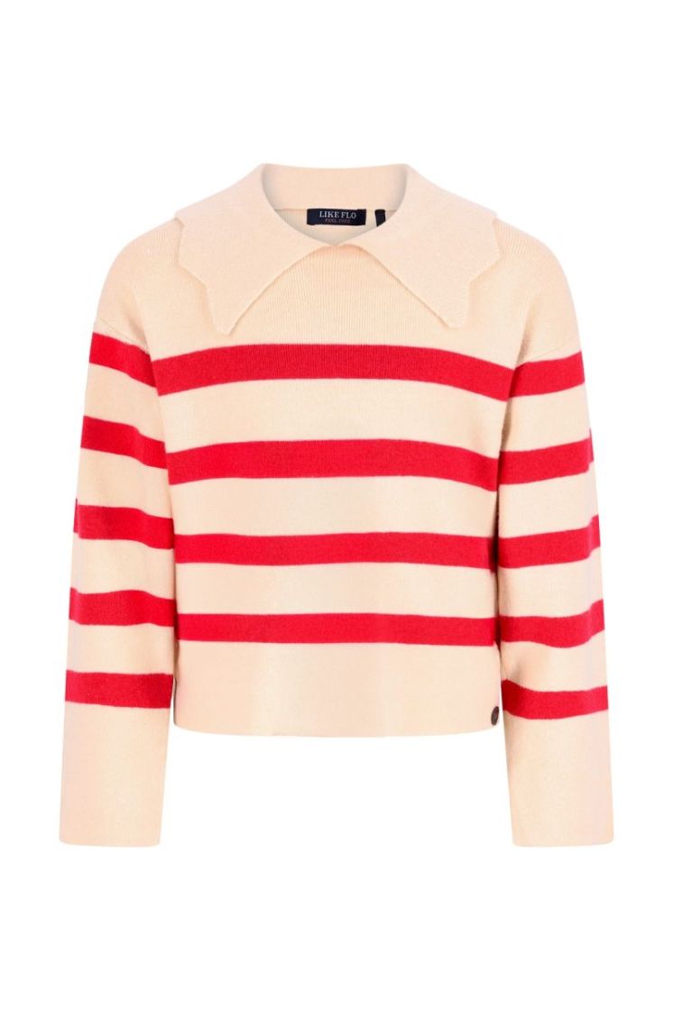 Dena Flo girls stripe knit Red stripe