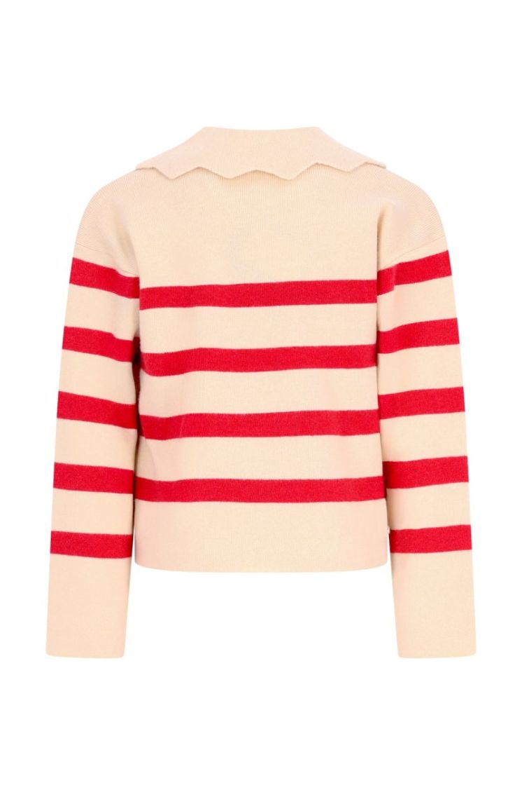 Dena Flo girls stripe knit  Red stripe