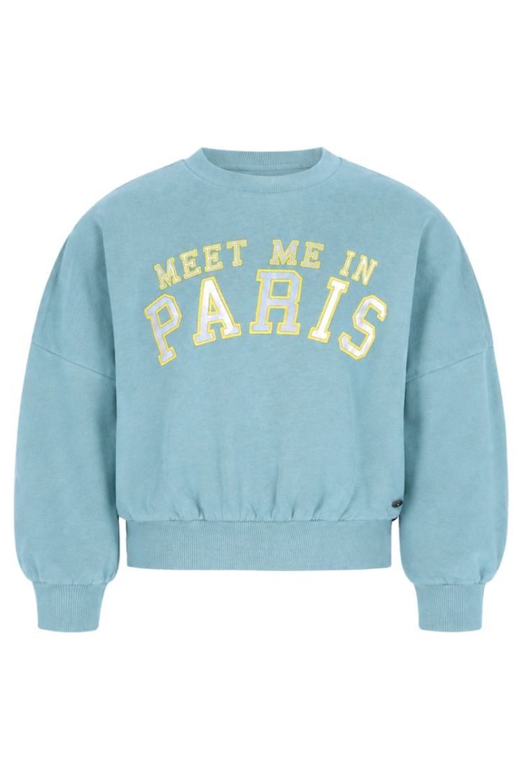 Danee girls oversized sweater D. aqua
